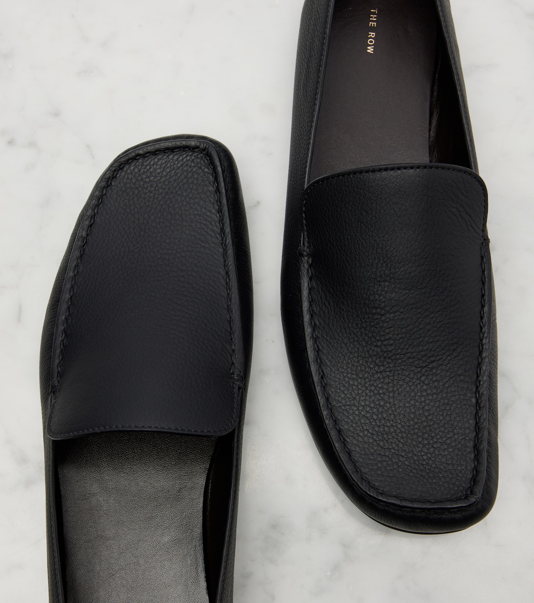 Leo leather slip-on shoes | The Row