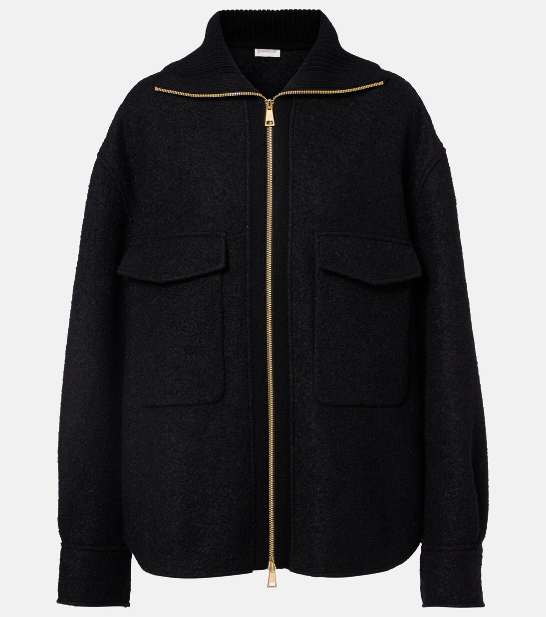 Bouclé wool-blend overshirt | Moncler