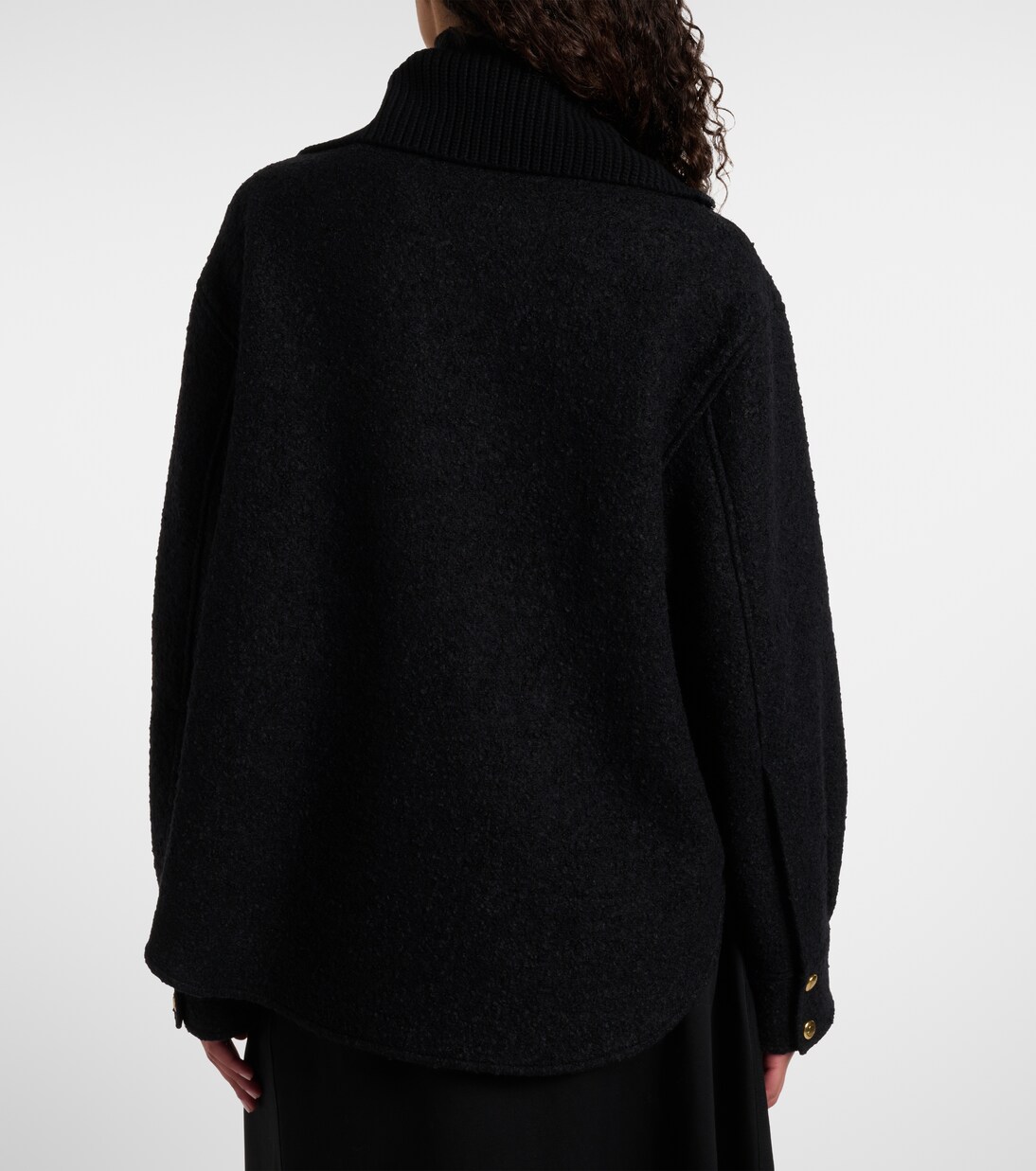 Bouclé wool-blend overshirt | Moncler