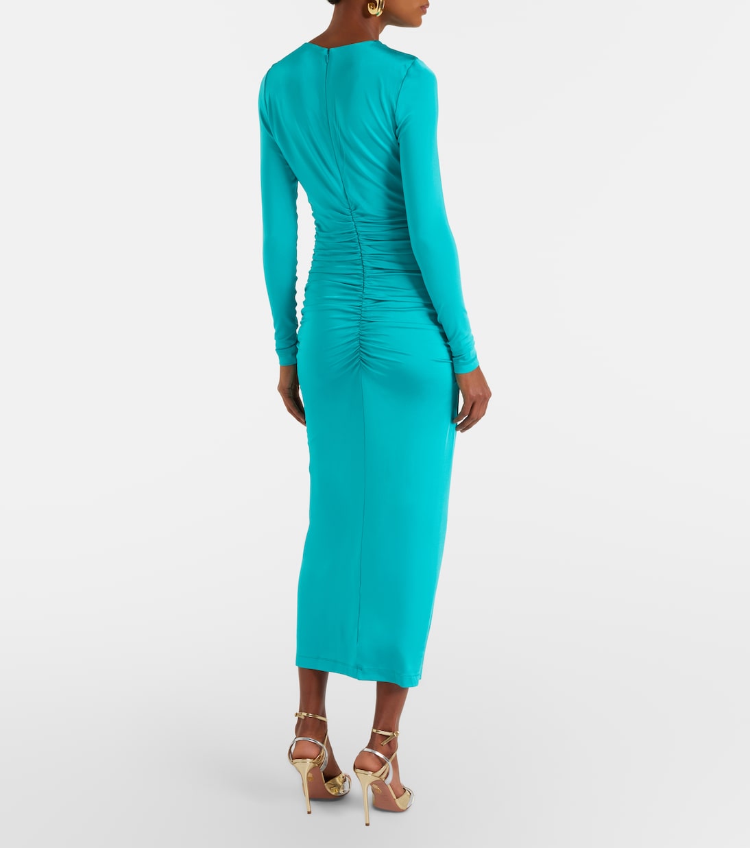 Ruched jersey midi dress | Carolina Herrera