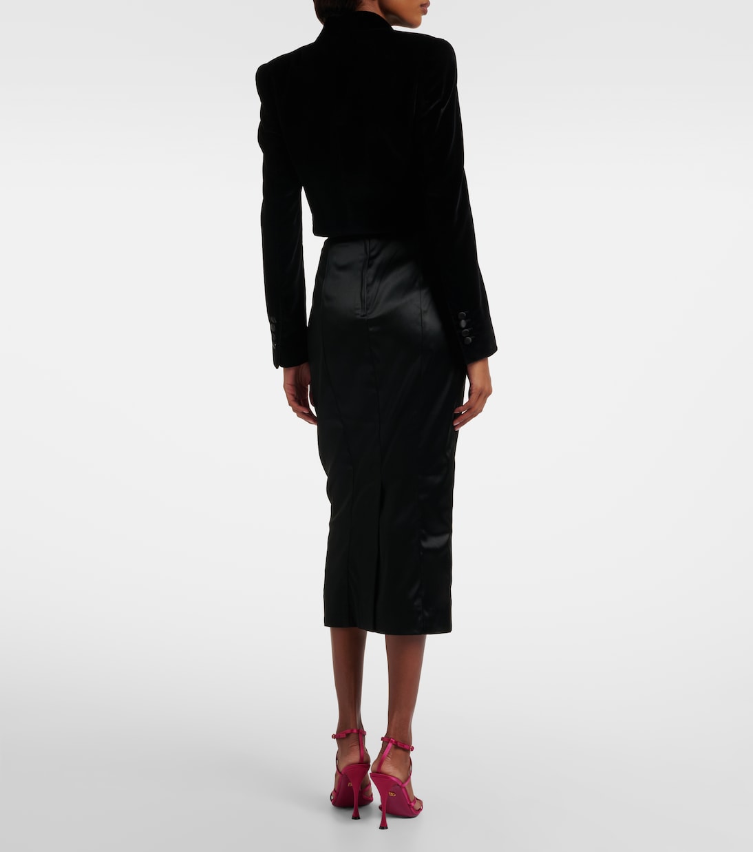 Giacca da smoking cropped in velluto | Dolce&Gabbana