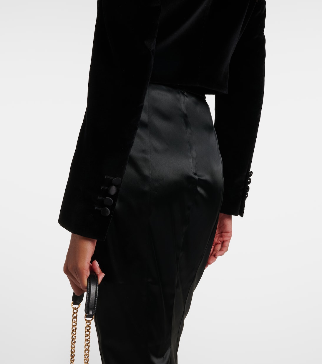 Giacca da smoking cropped in velluto | Dolce&Gabbana
