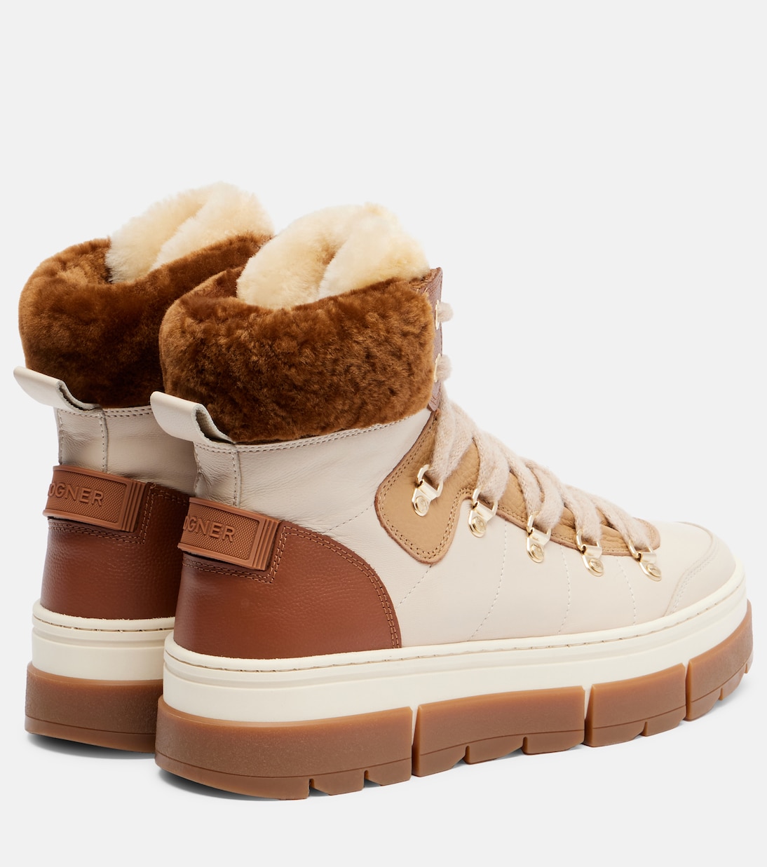 Vaduz shearling-trimmed leather ankle boots | Bogner