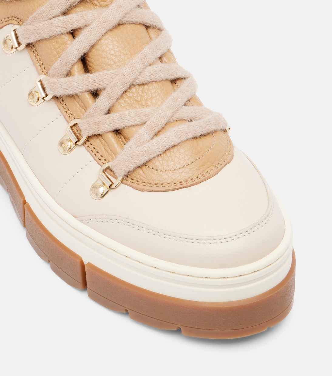 Vaduz shearling-trimmed leather ankle boots | Bogner