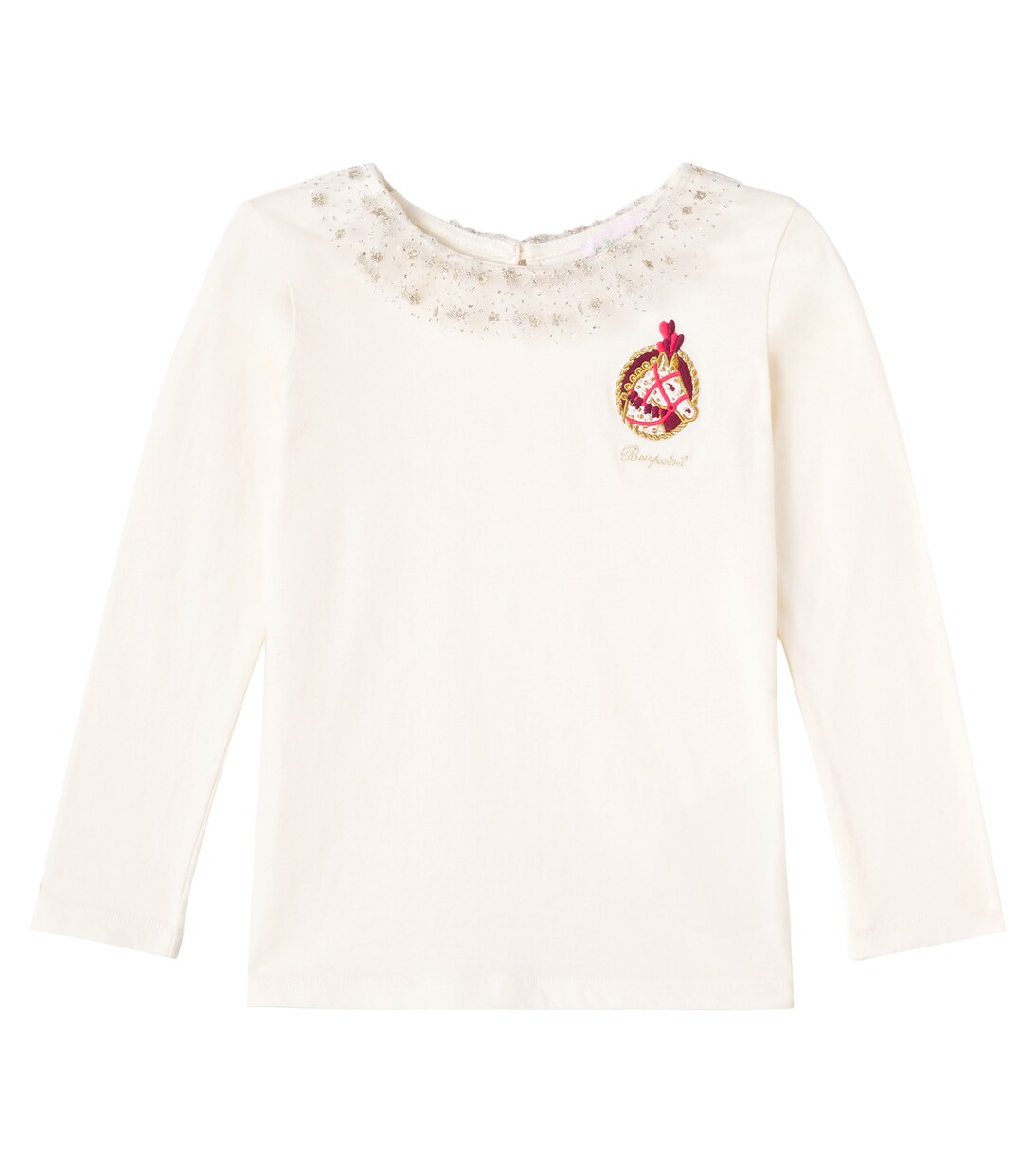 Tidjany embellished patch-appliqué cotton T-shirt | Bonpoint
