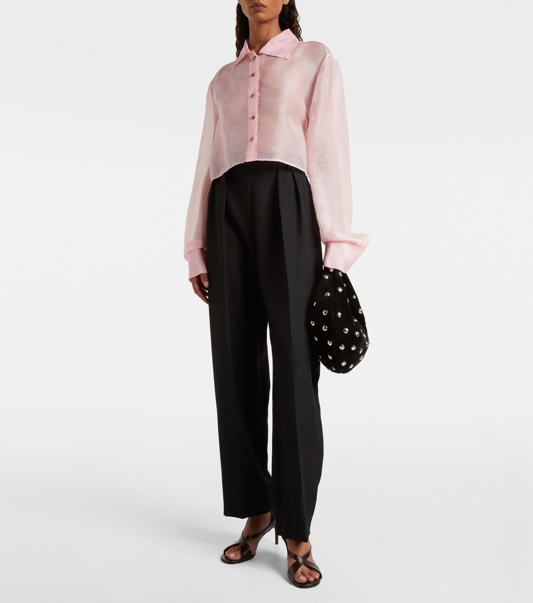 Sac Olivia Medium en daim à ornements | Khaite