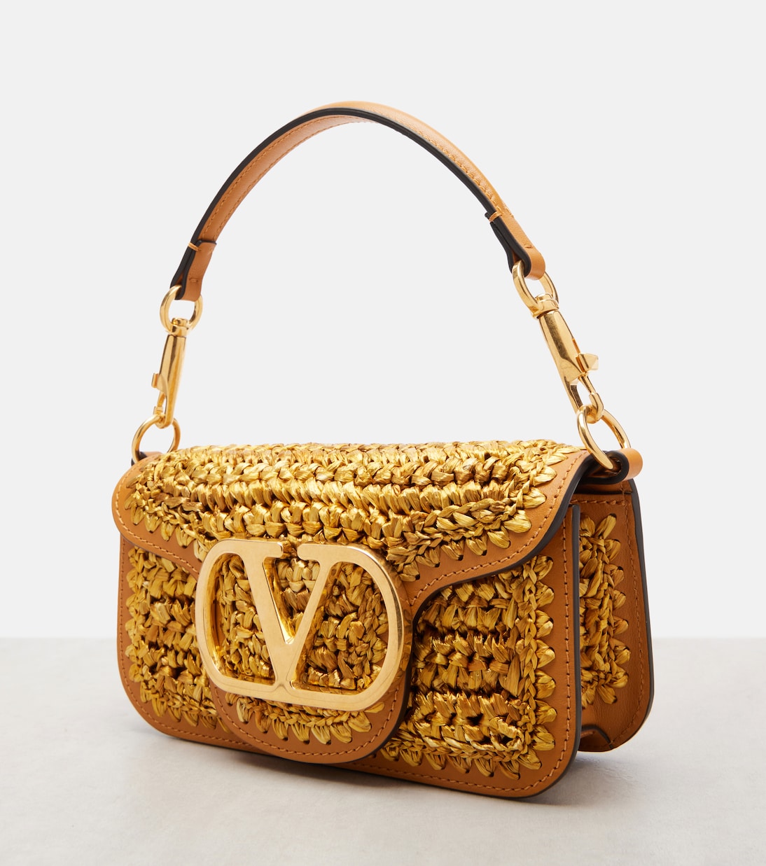 Locò Small crochet shoulder bag | Valentino Garavani