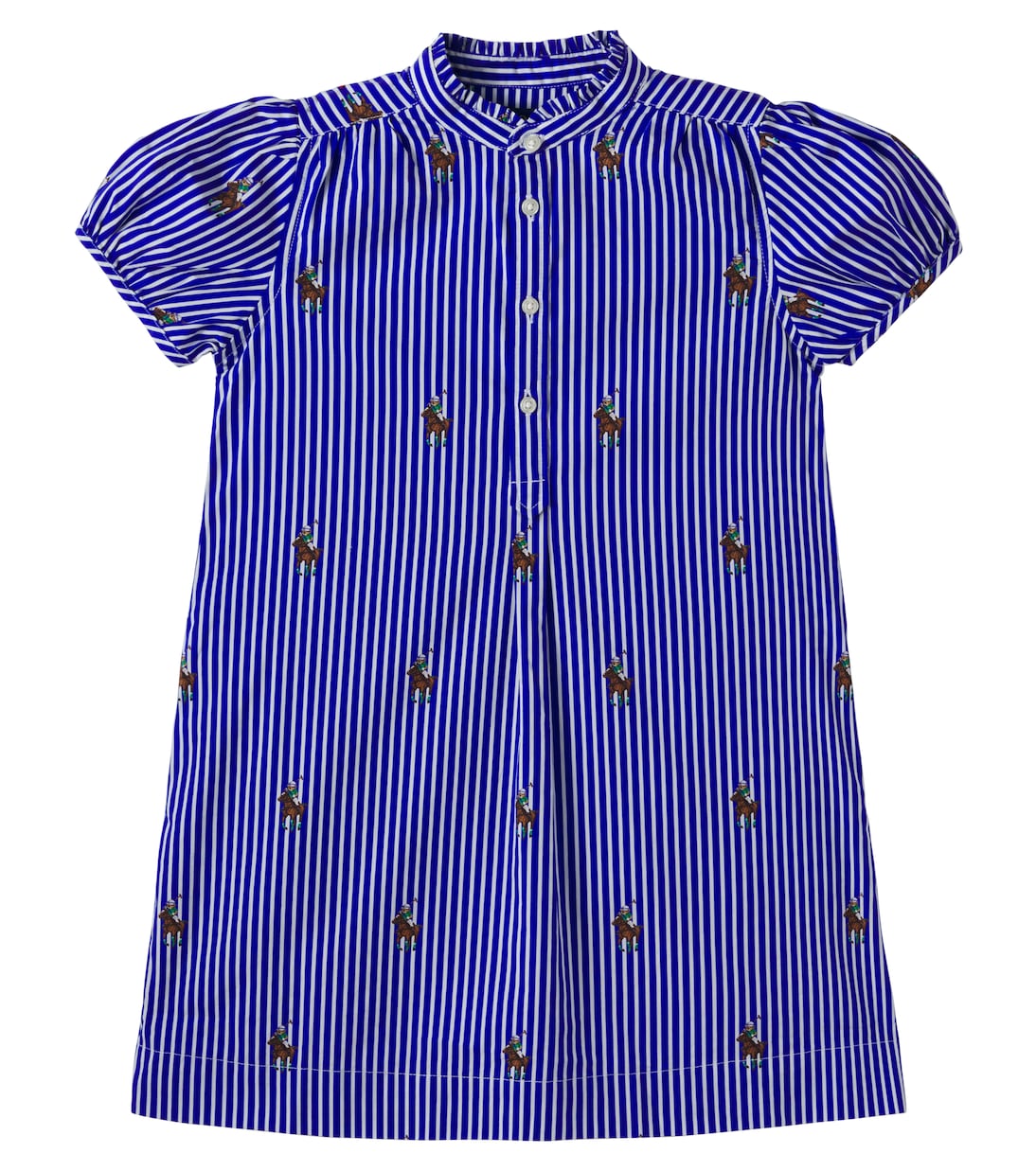 Logo striped cotton dress | Polo Ralph Lauren Kids