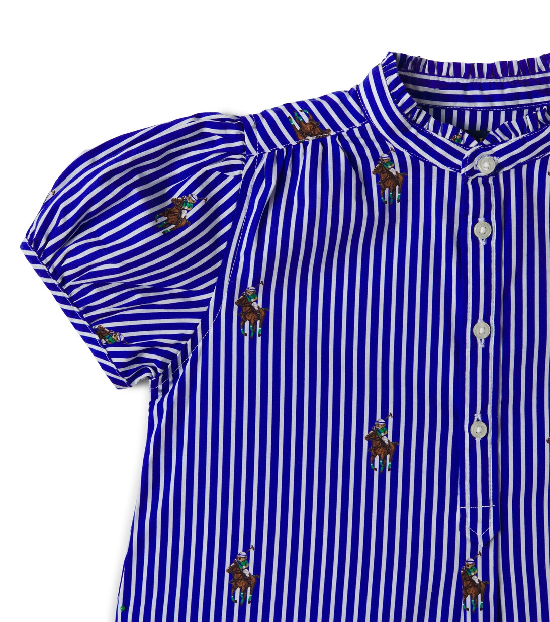 Logo striped cotton dress | Polo Ralph Lauren Kids