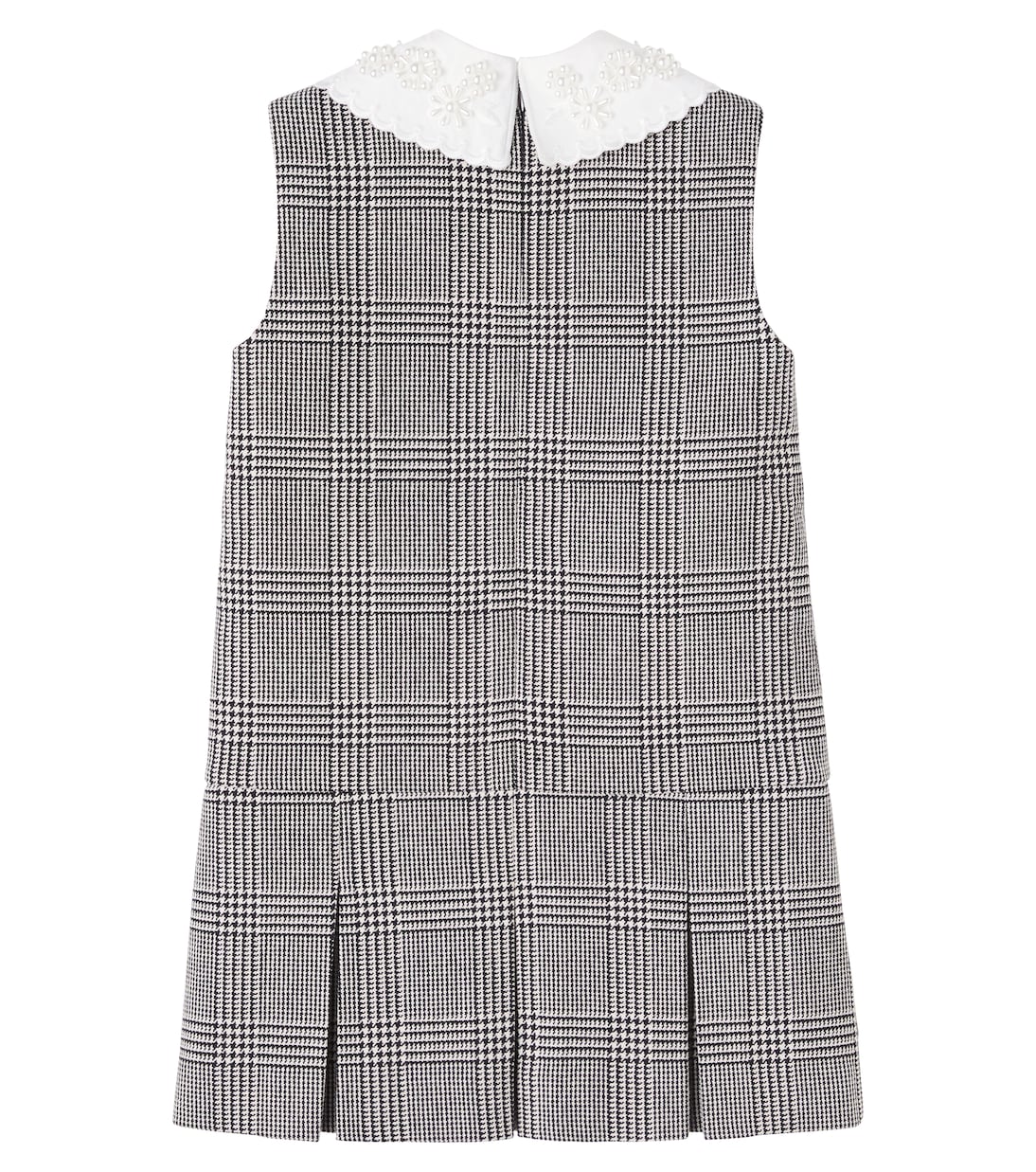 Embellished houndstooth wool-blend dress | Self-Portrait Kids