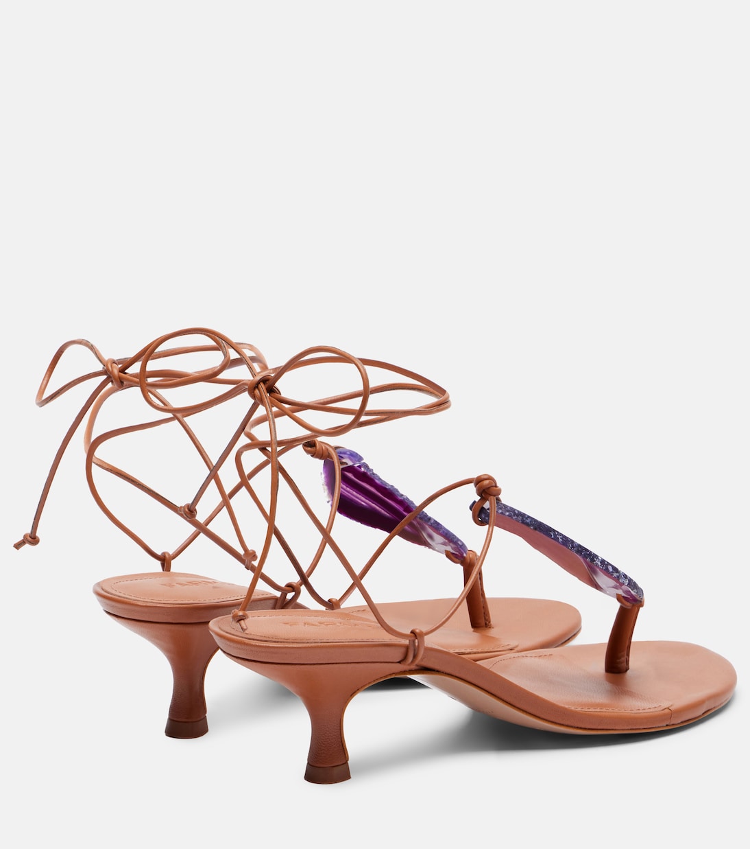 60 embellished leather thong sandals | Farm Rio