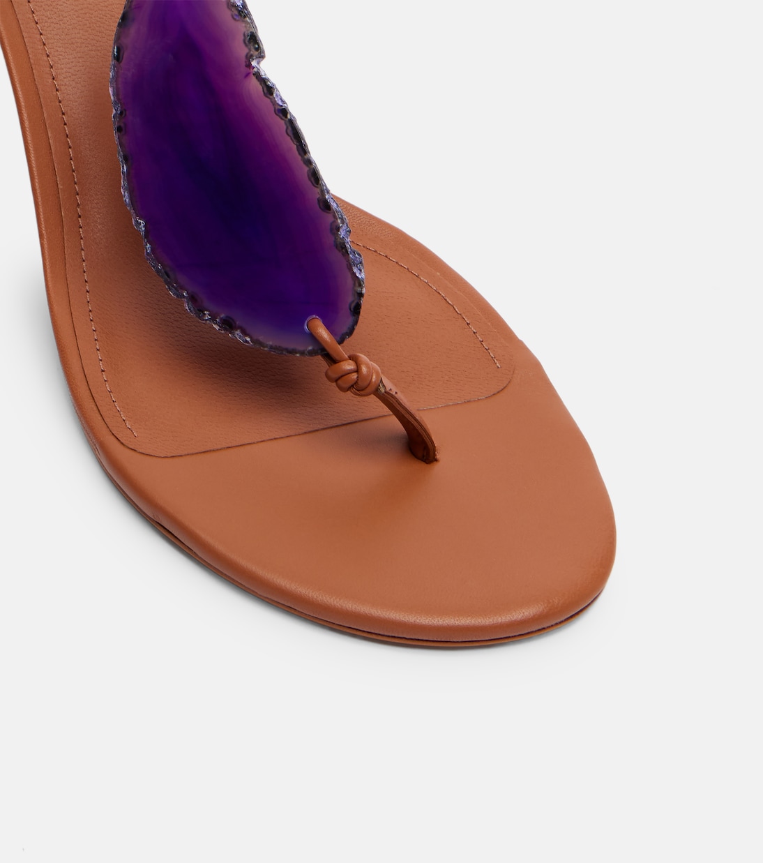 60 embellished leather thong sandals | Farm Rio