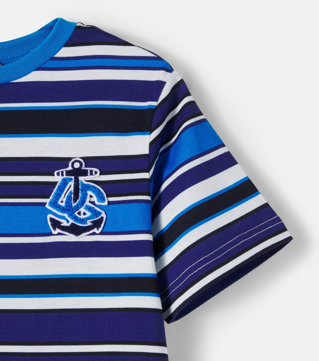 Appliqué striped cotton jersey T-shirt | Dolce&Gabbana Kids
