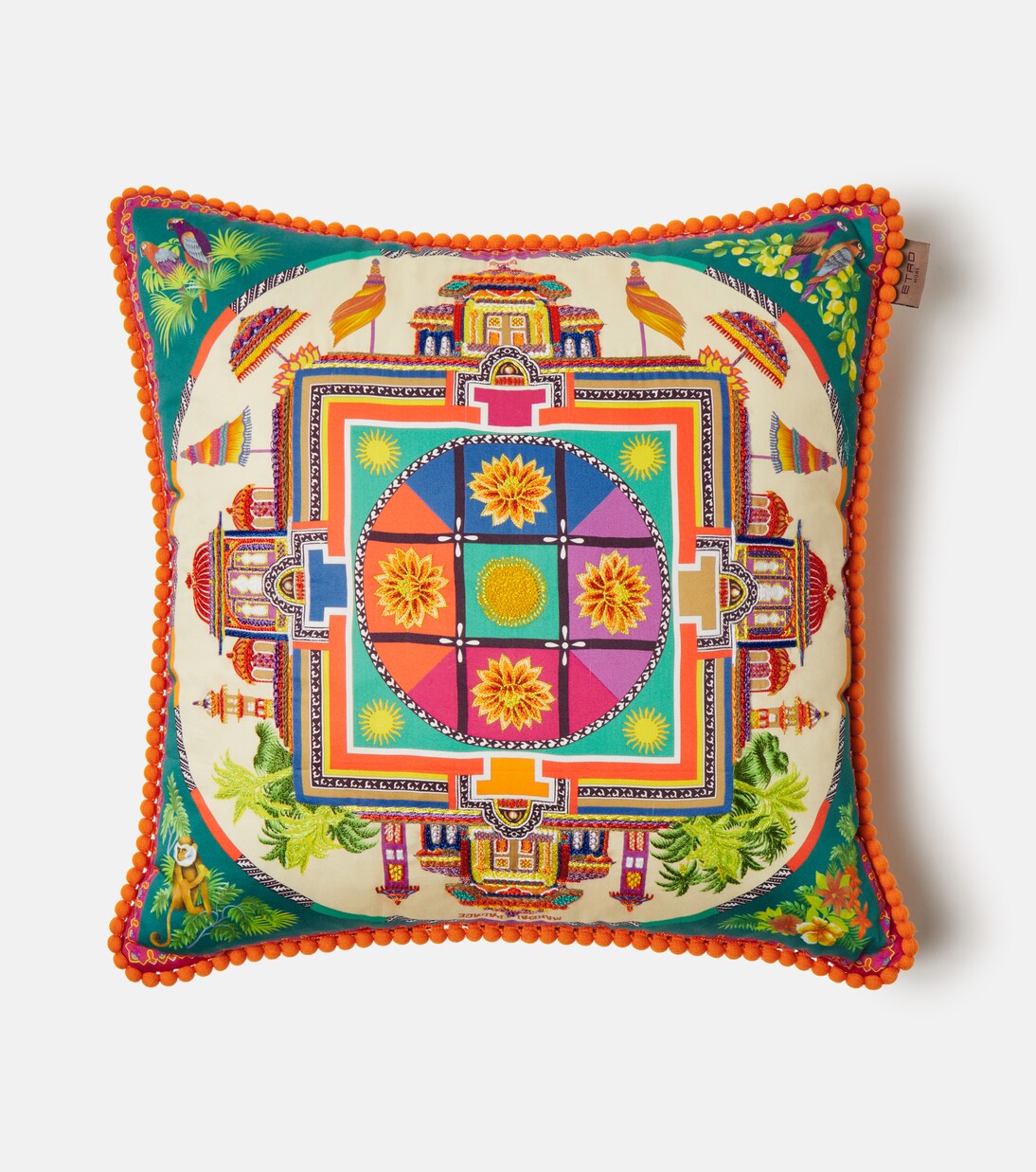 Embroidered cotton cushion | Etro