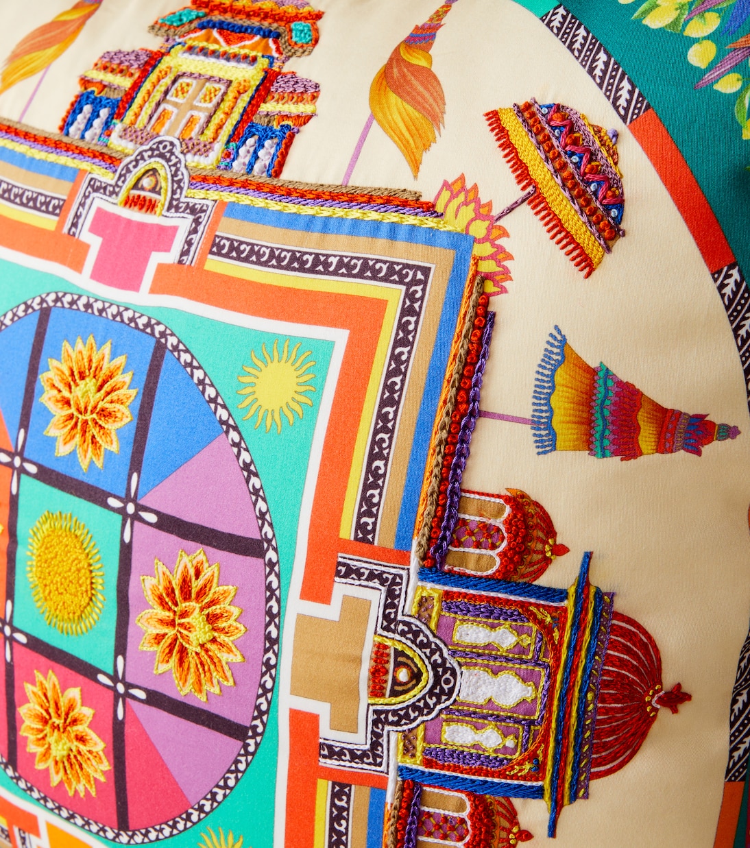 Embroidered cotton cushion | Etro