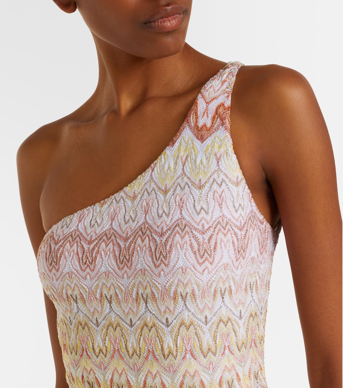 Lamé one-shoulder swimsuit | Missoni