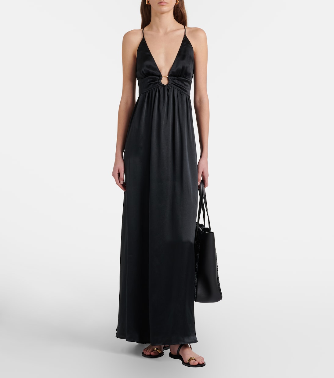 Meteora silk satin maxi dress | Heidi Klein