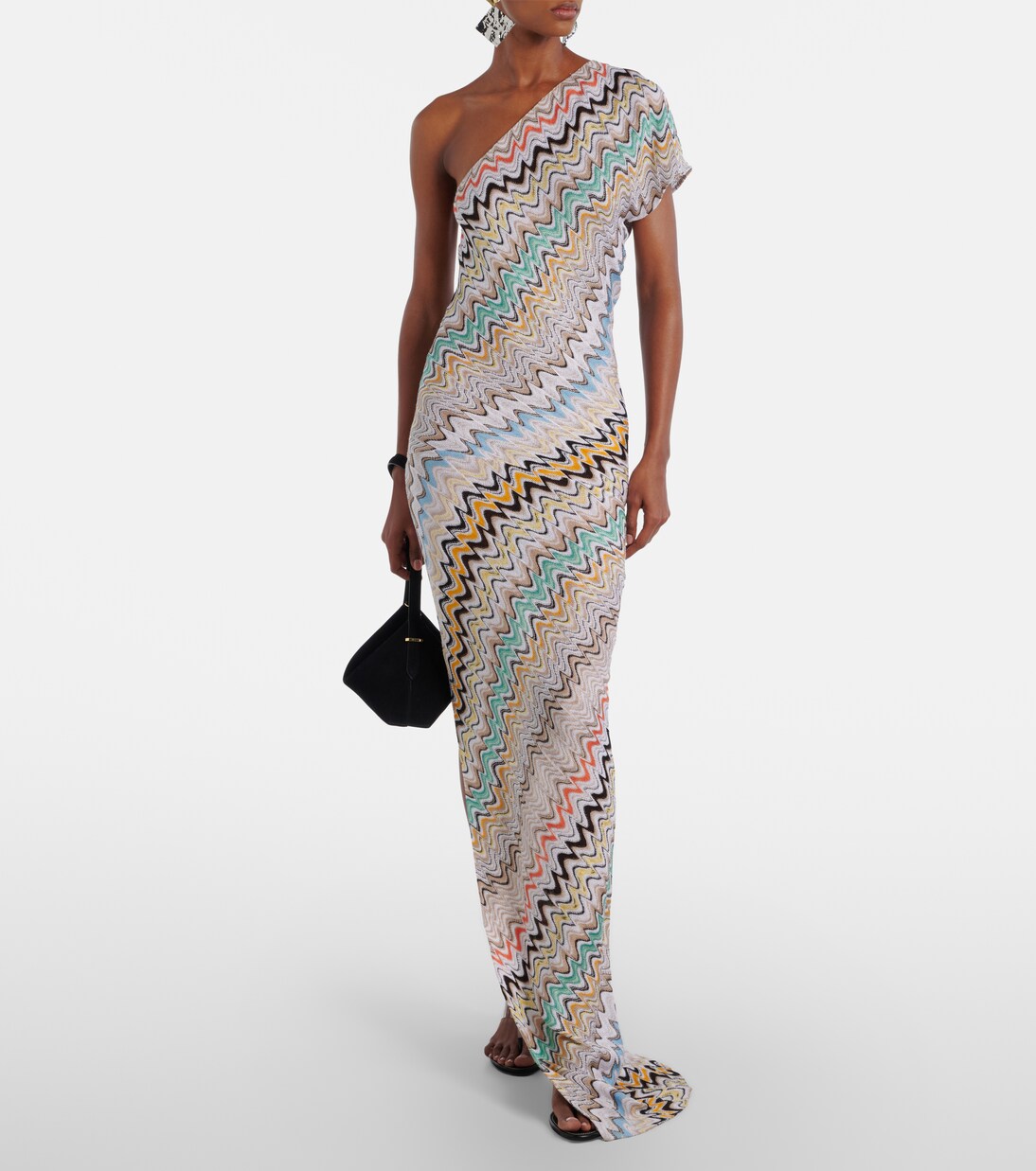 Wave one-shoulder maxi dress | Missoni