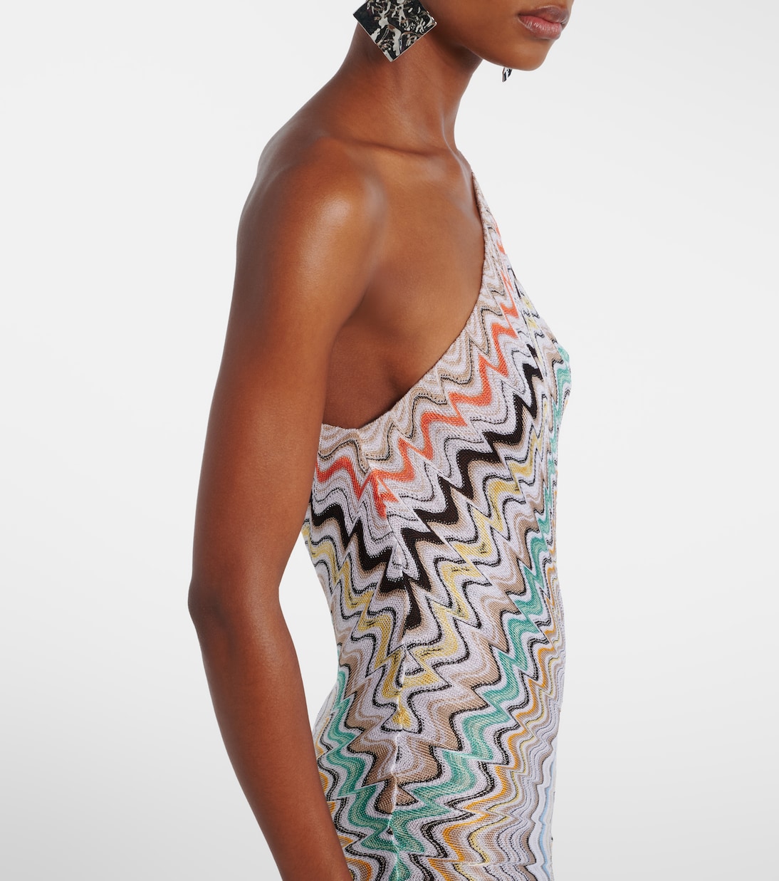 Wave one-shoulder maxi dress | Missoni