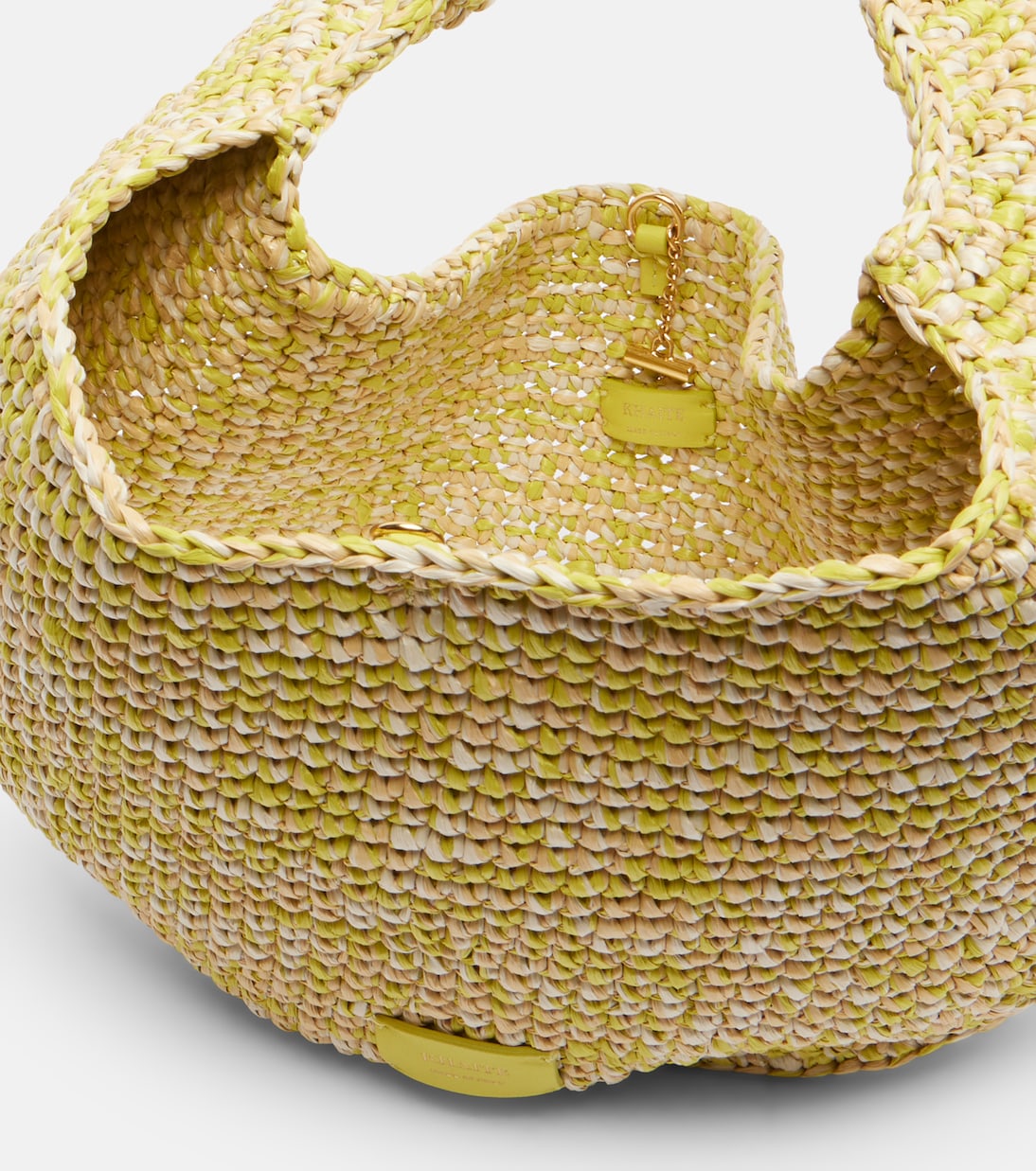 Olivia Medium raffia top-handle bag | Khaite