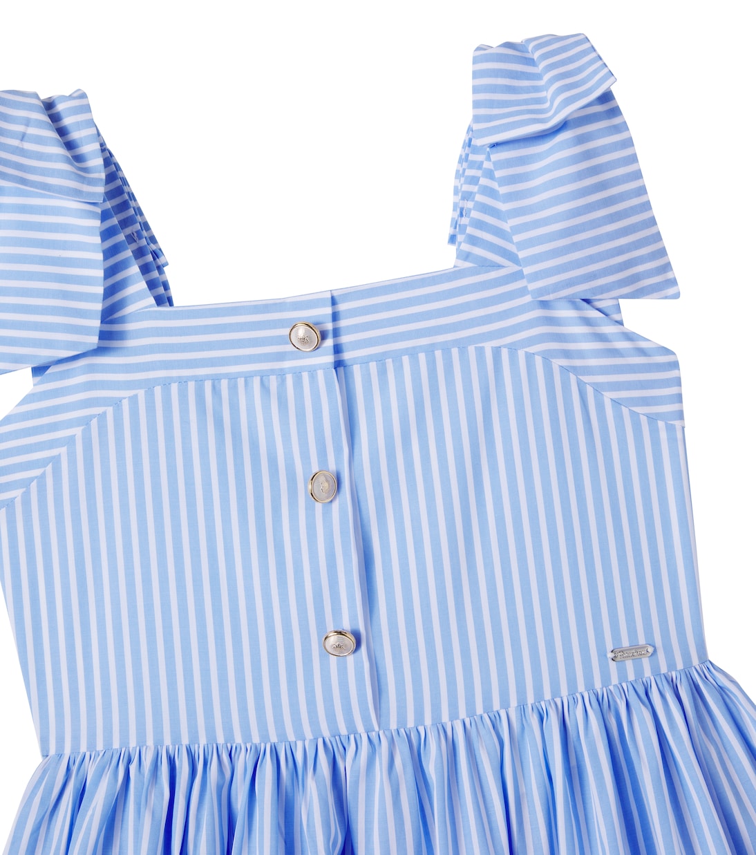 Bow-detail striped cotton dress | Patachou