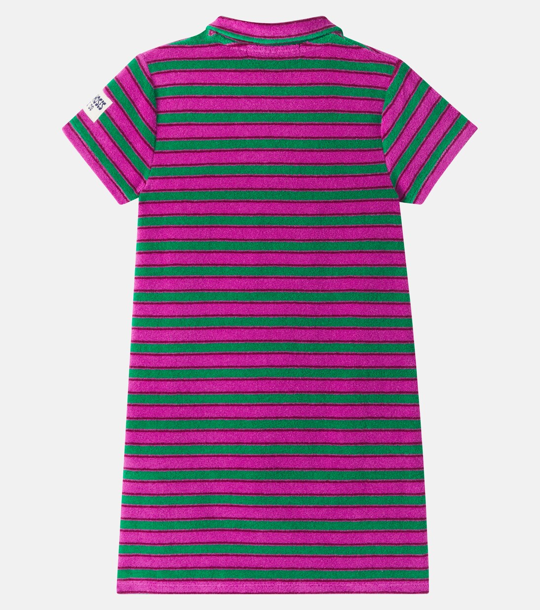 Striped cotton-blend terry polo dress | Bobo Choses