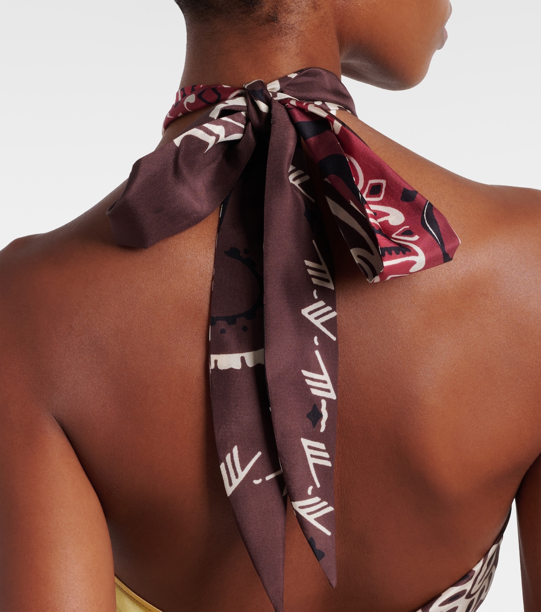 Printed halterneck silk top | The Attico