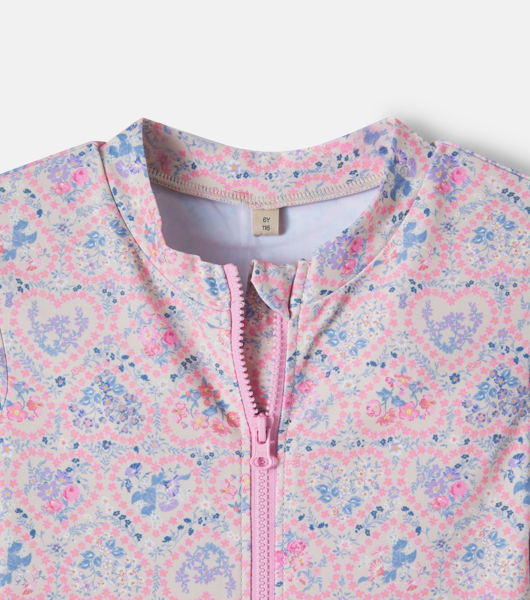 Printed rashguard swimsuit | Wheat