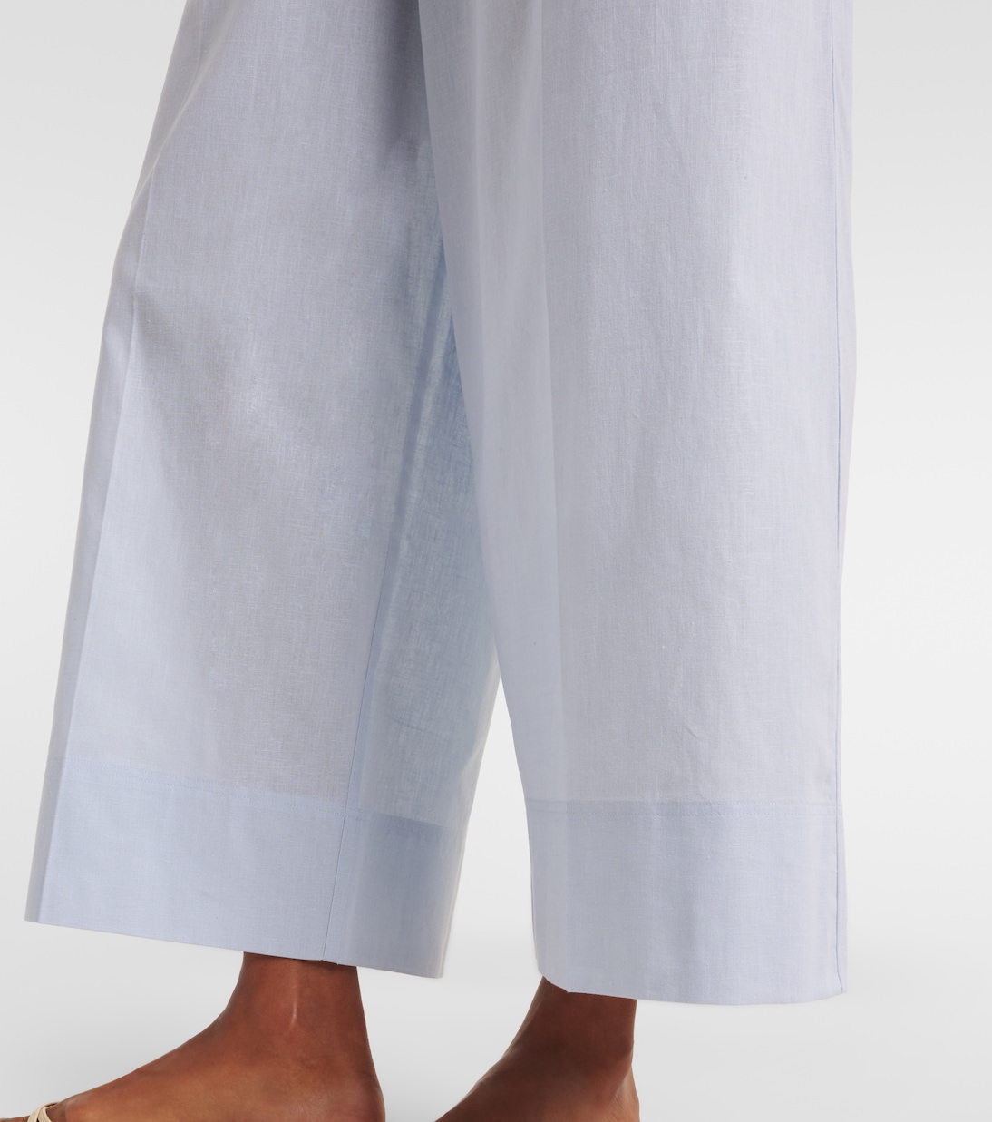 Cotton and linen wide-leg pants | Toteme