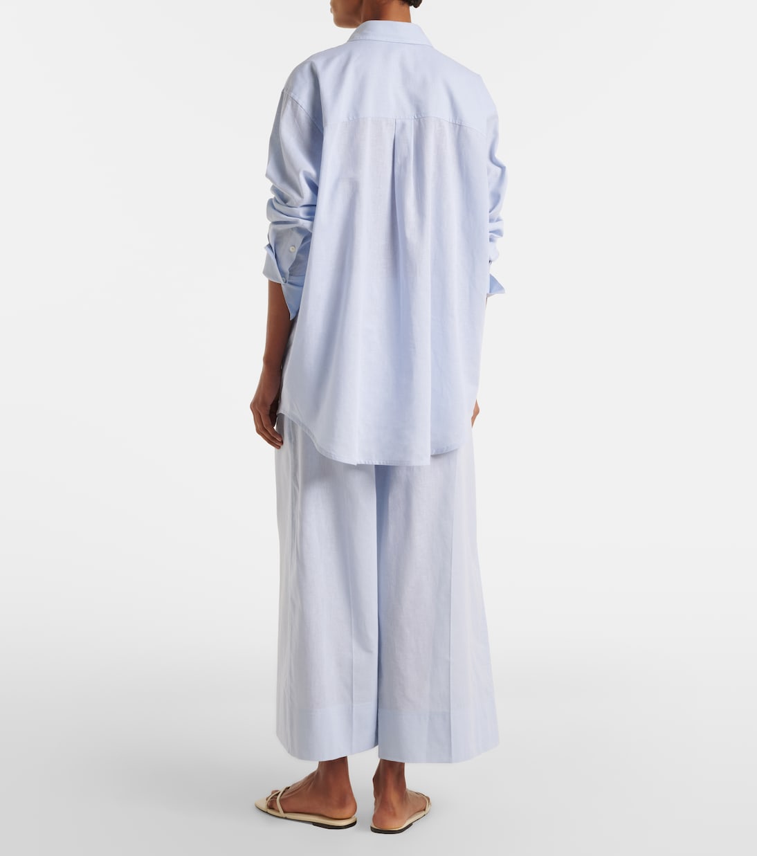 Cotton and linen wide-leg pants | Toteme