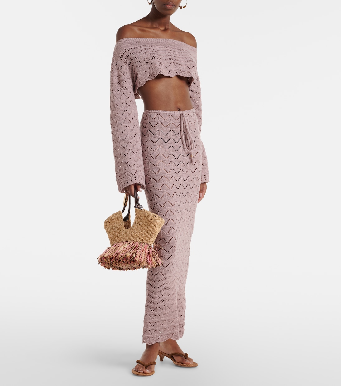 Cropped-Top Helena aus einem Baumwollgemisch | Bananhot