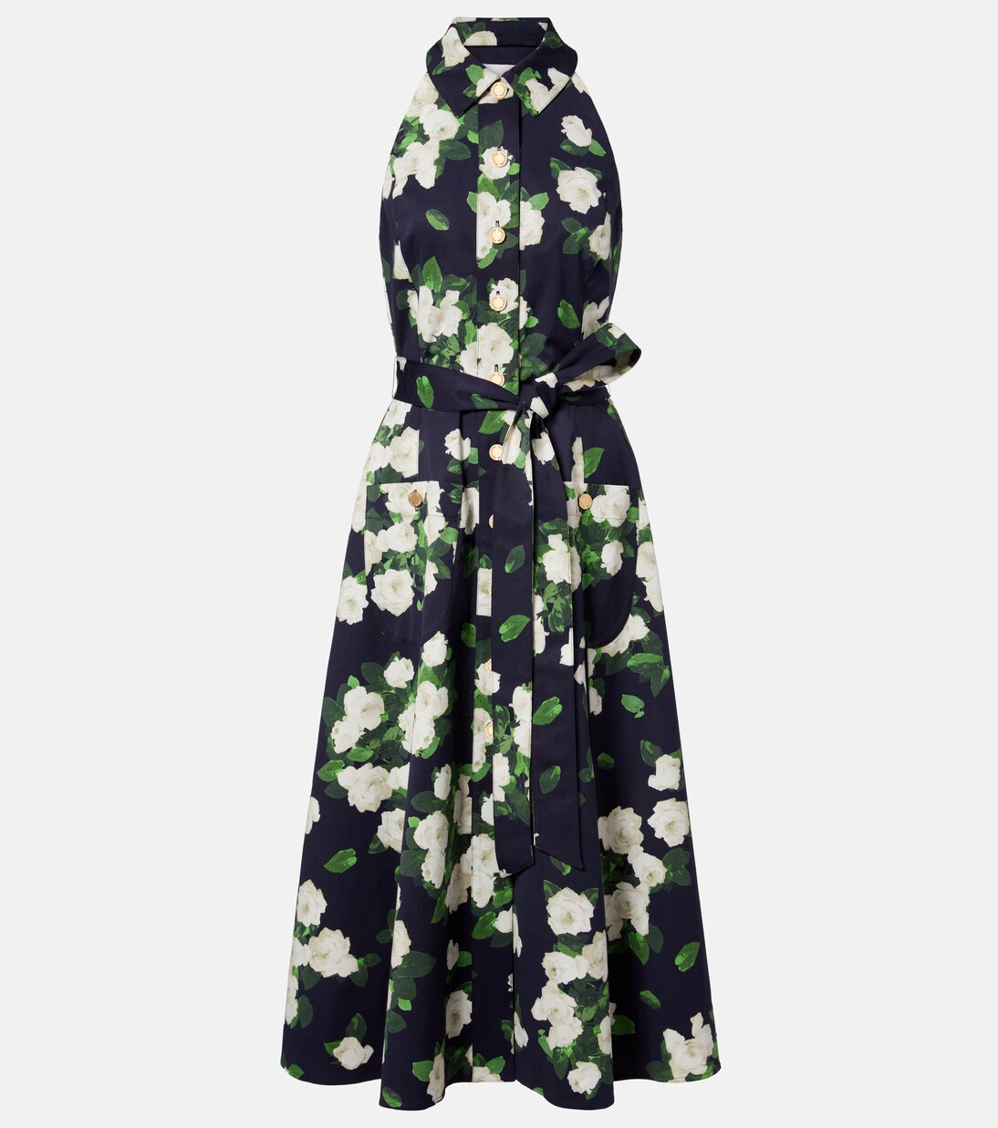 Floral faille midi dress | Carolina Herrera