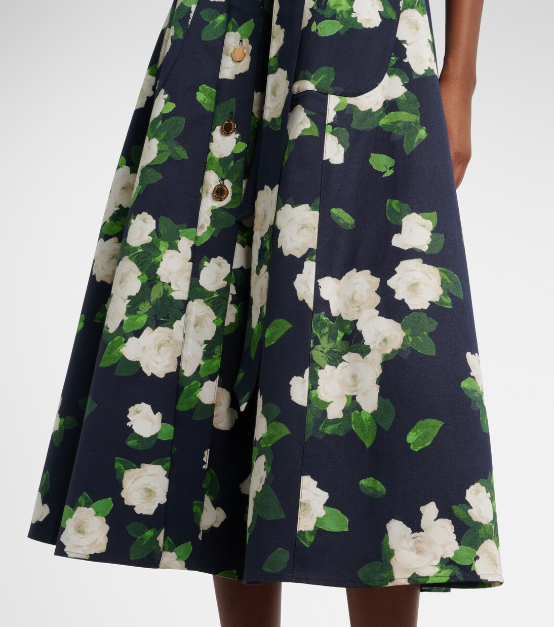Floral faille midi dress | Carolina Herrera