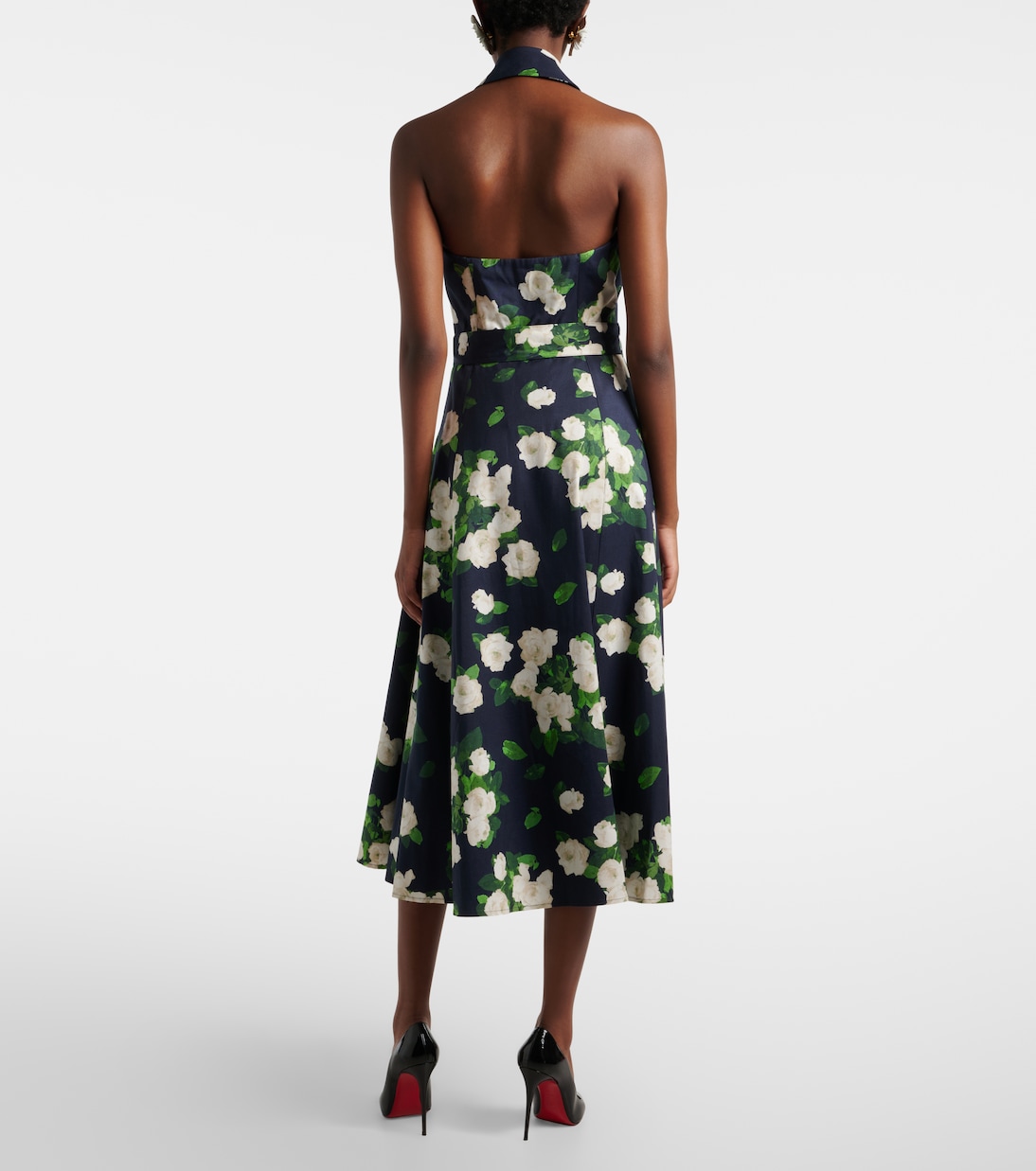 Floral faille midi dress | Carolina Herrera