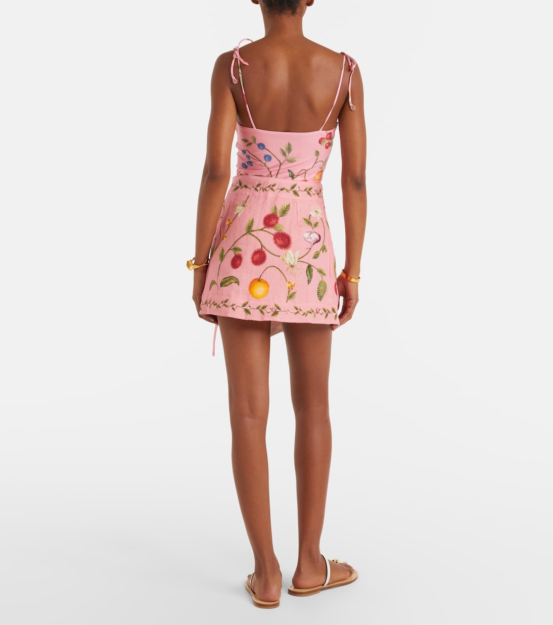 Luna 프린트 리넨 비치 커버업 | Agua by Agua Bendita