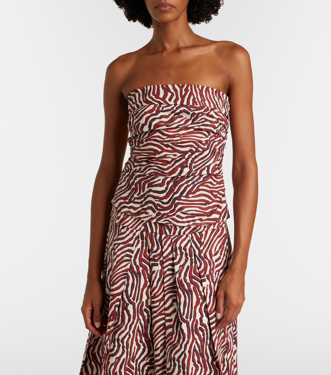 White Label Maisy printed cotton-blend tube top | Proenza Schouler