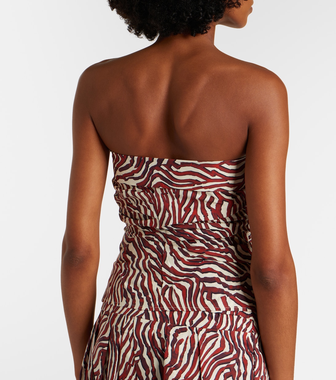 White Label Maisy printed cotton-blend tube top | Proenza Schouler