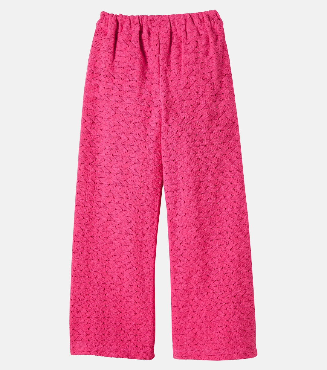 Crochet cotton wide-leg pants | Mini Rodini