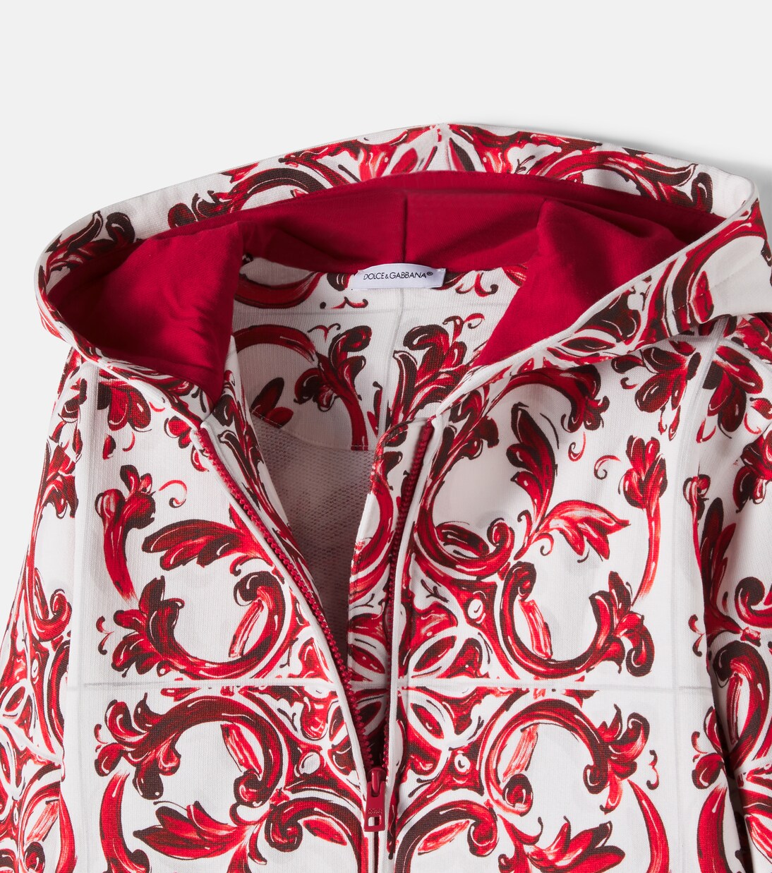 Bedruckte Kapuzenjacke aus Baumwolle | Dolce&Gabbana Kids