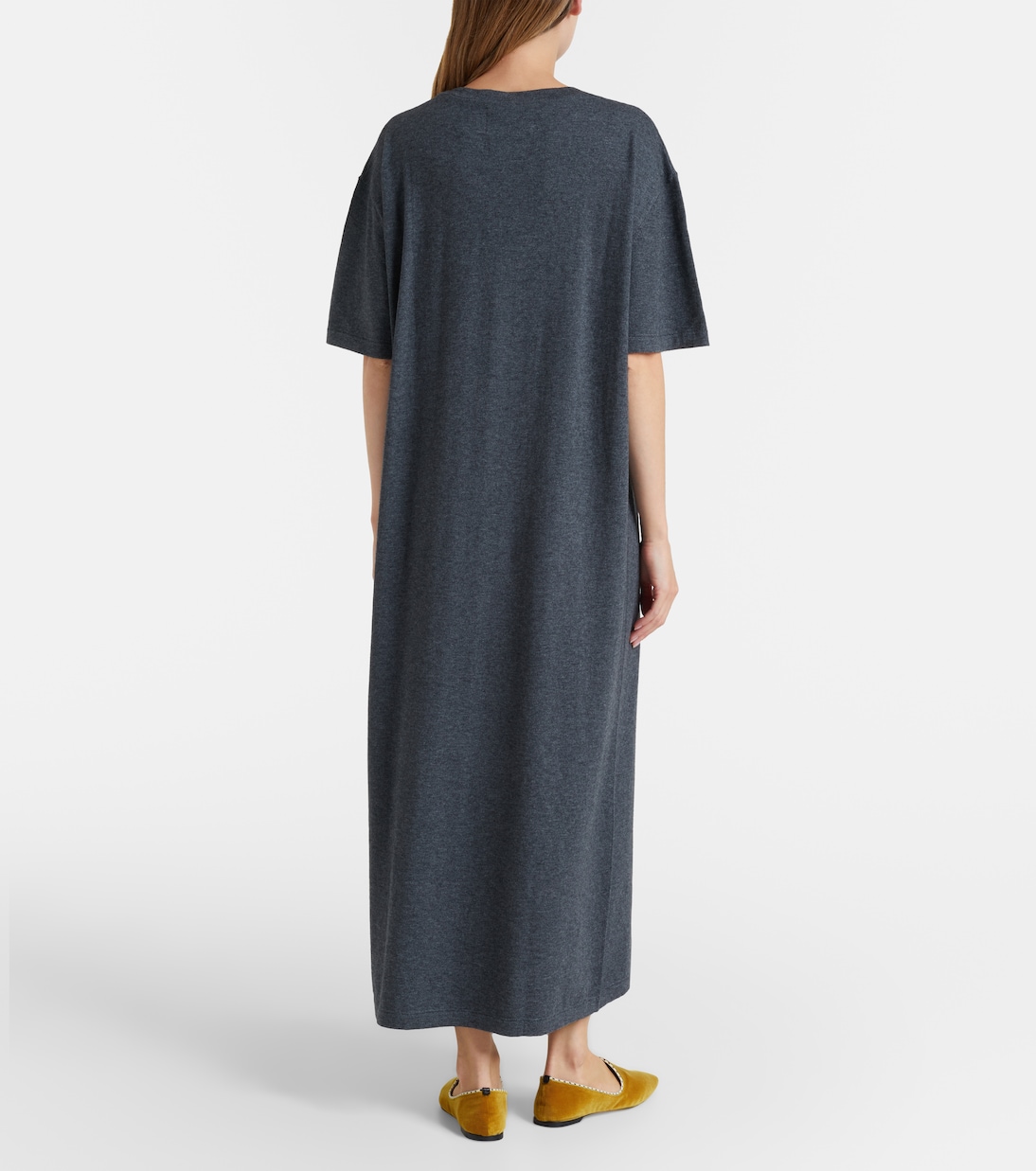 N°321 Kris cotton and cashmere maxi dress | Extreme Cashmere