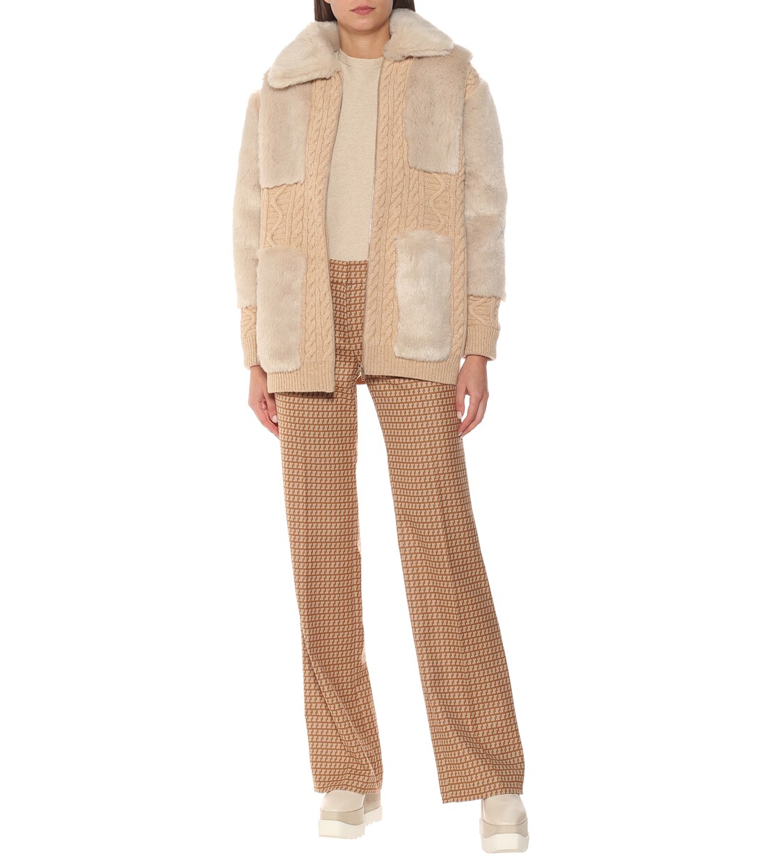 Pantalon évasé Claudia à taille mi-haute | Stella McCartney