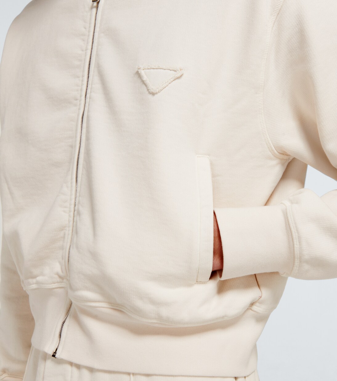 Garment-dyed cotton bomber jacket | Prada