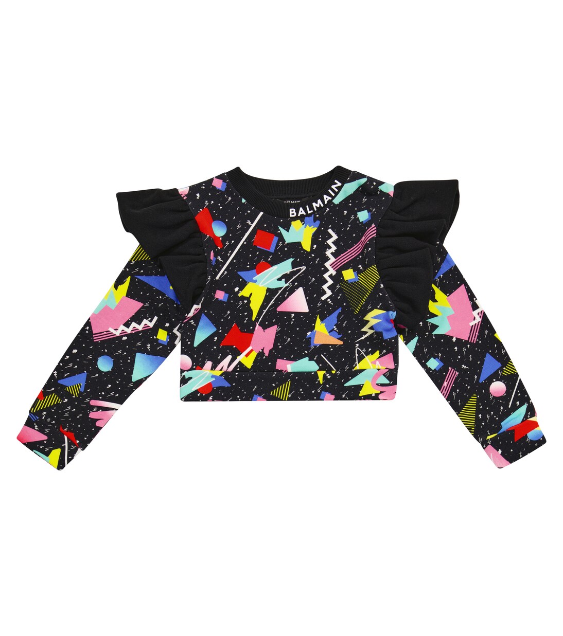 Sweat-shirt imprimé en coton | Balmain Kids