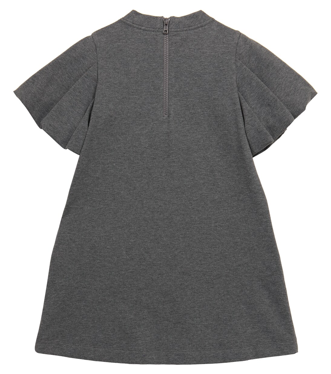 Logo stretch-cotton dress | Brunello Cucinelli Kids