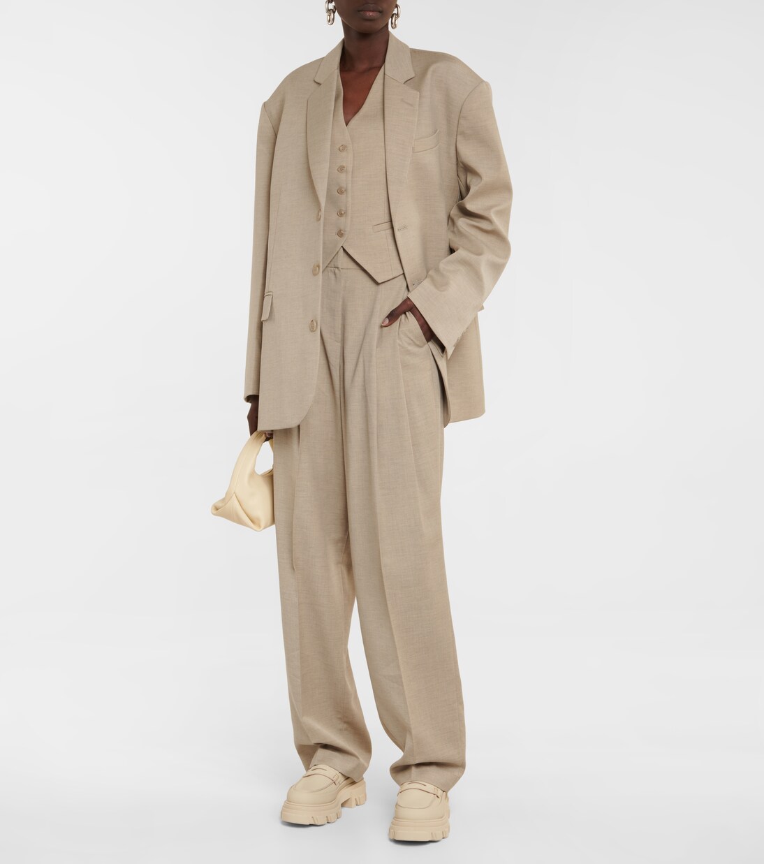 Pantaloni Gelso a gamba larga e vita alta | The Frankie Shop