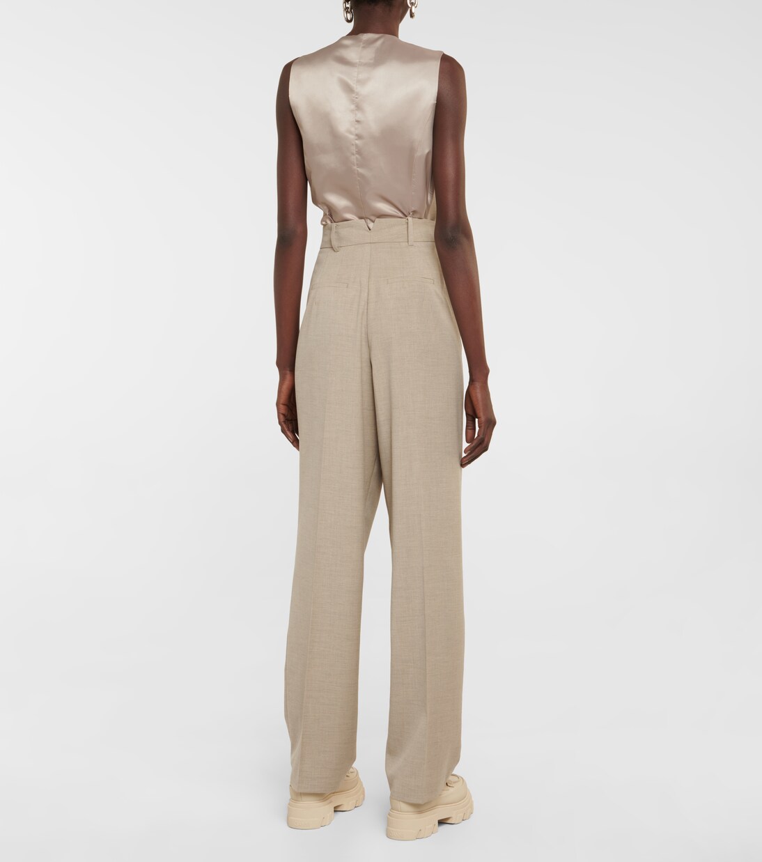 Pantaloni Gelso a gamba larga e vita alta | The Frankie Shop