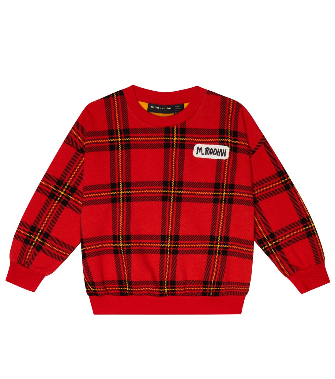 Checked cotton sweatshirt | Mini Rodini