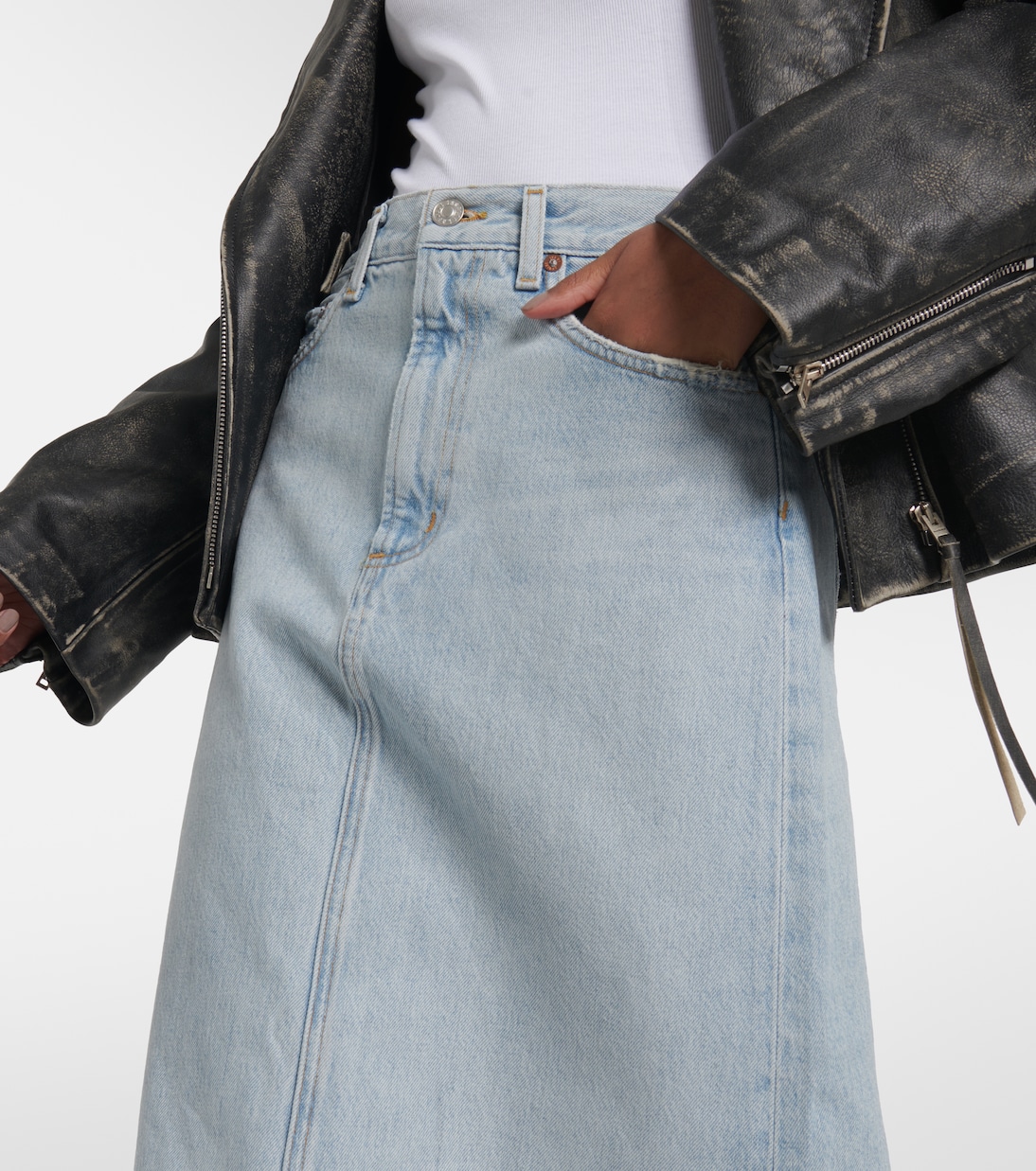 Falda larga Hilla en denim | Agolde