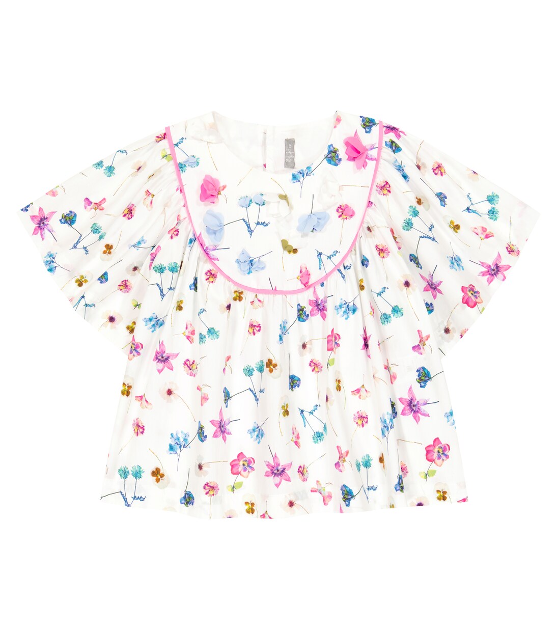 Floral-print cotton top | Il Gufo