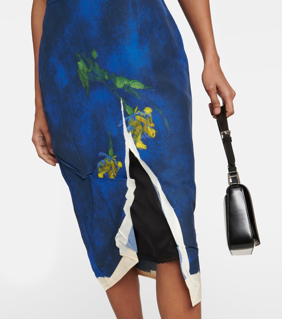 Printed technical midi dress | Prada